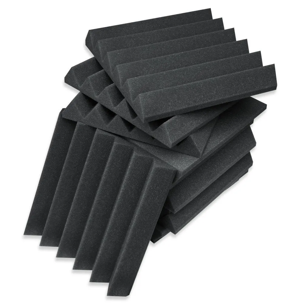 12x12x 2" Acoustic Wedge Panel Charcoal (12 Pack)