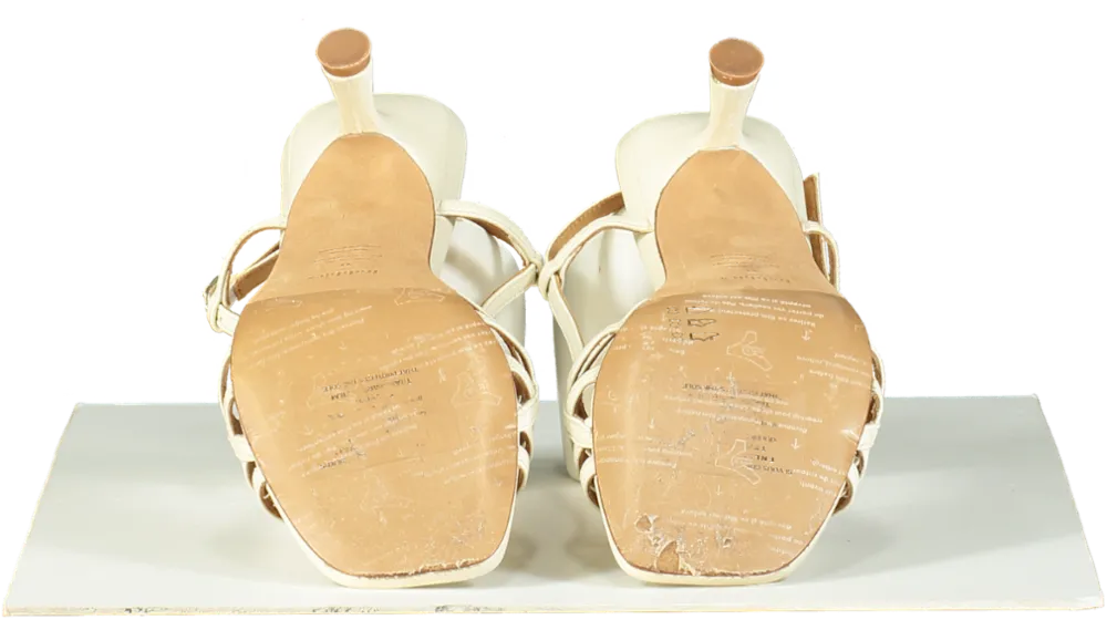 Bobbies Beige Strappy Heeled Sandals UK 8 EU 41