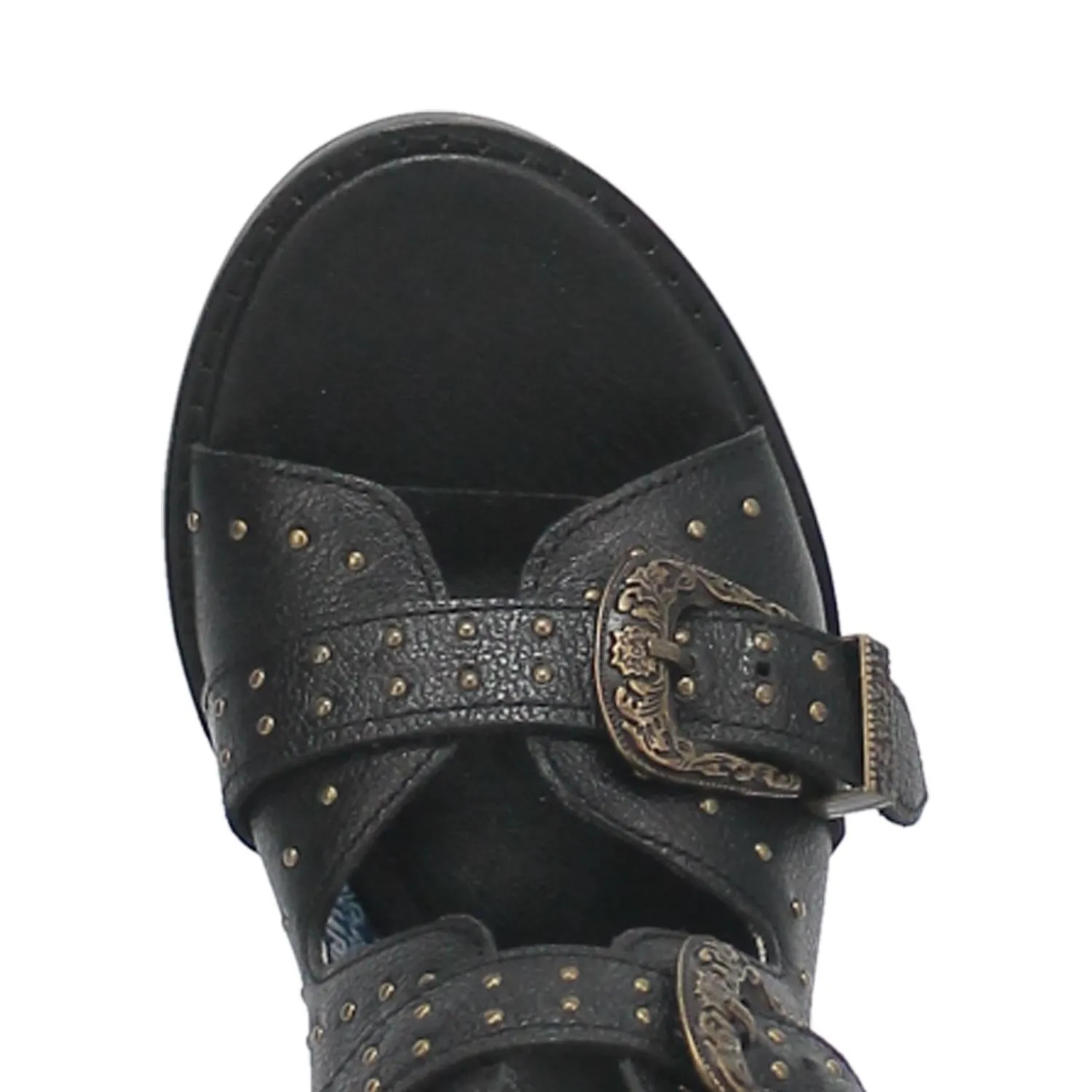 *DISCONTINUED* Dingo | Ziggy Leather Heeled Sandal in Black | Last Chance Size 10