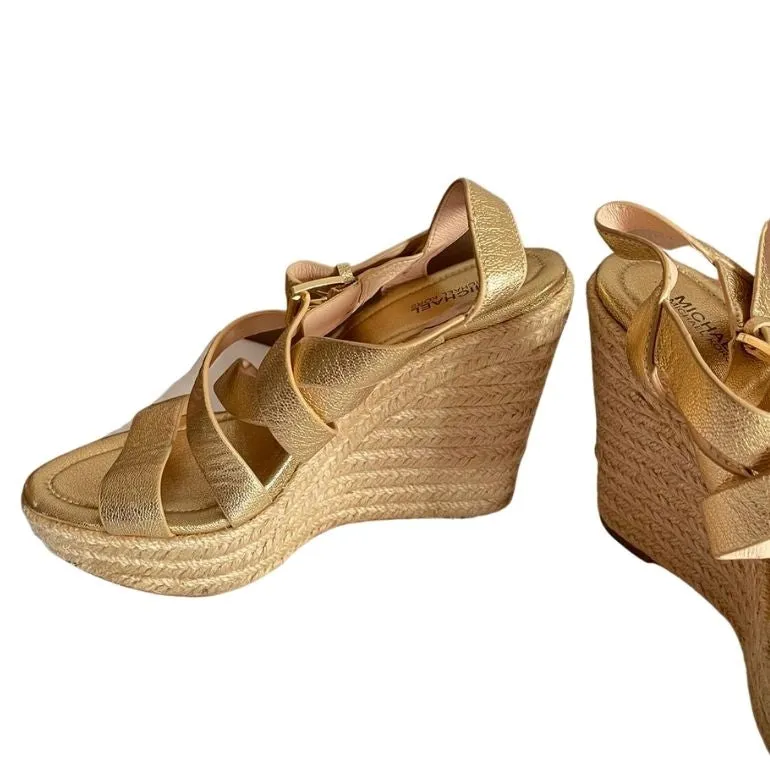 Michael Kors Golden Wedges
