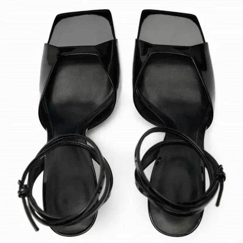 Sandals Strappy Sandals High Heels Square Toe