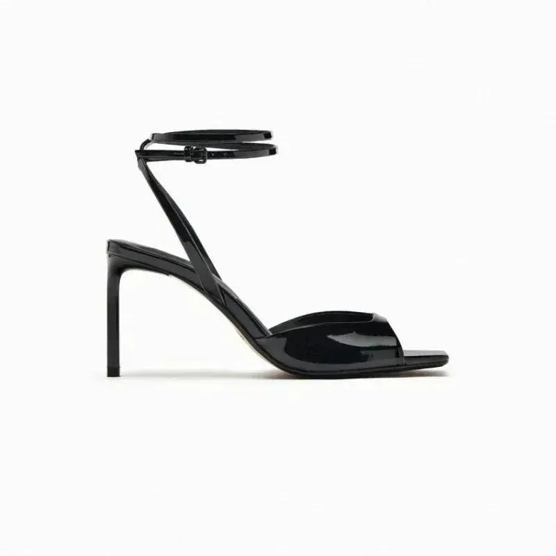 Sandals Strappy Sandals High Heels Square Toe