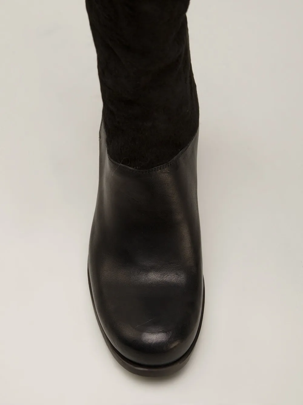 Shearling Panel Boots