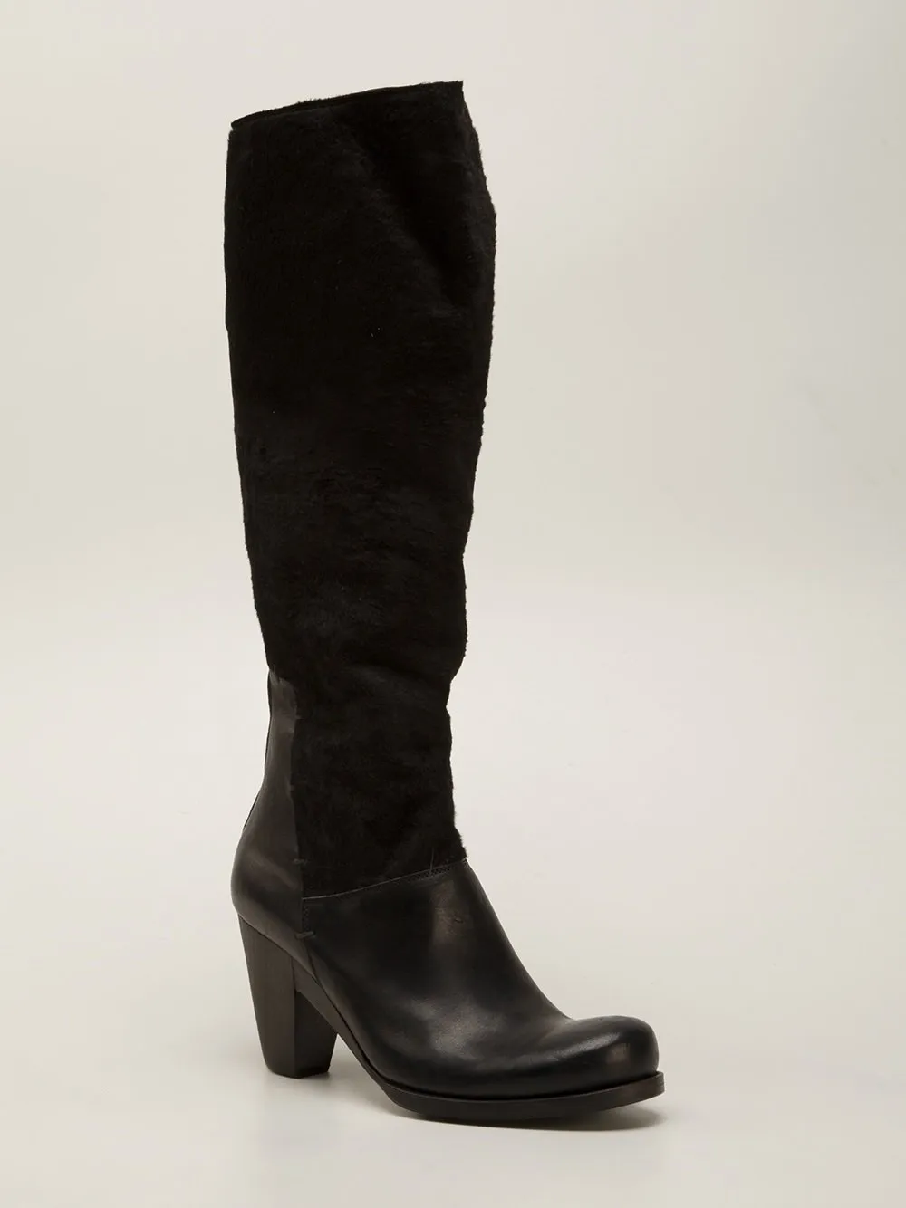 Shearling Panel Boots
